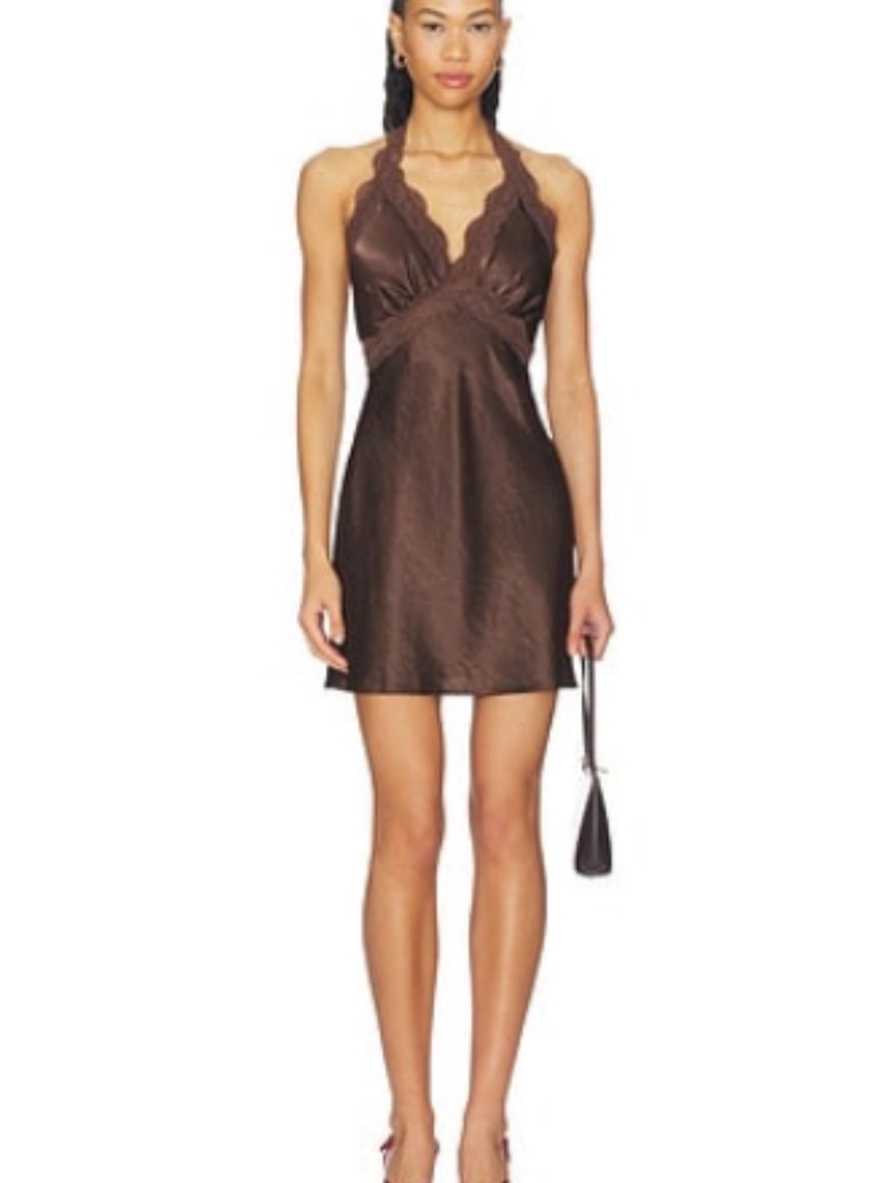 TONYA 2.0 MINI DRESS IN CHOCOLATE